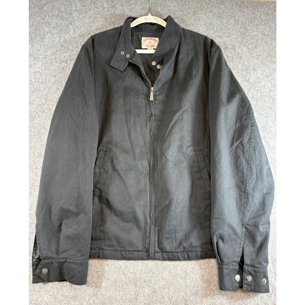 Brooks Brothers Harrington Jacket Mens Black Full Zip Lightweight Golf Preppy XL